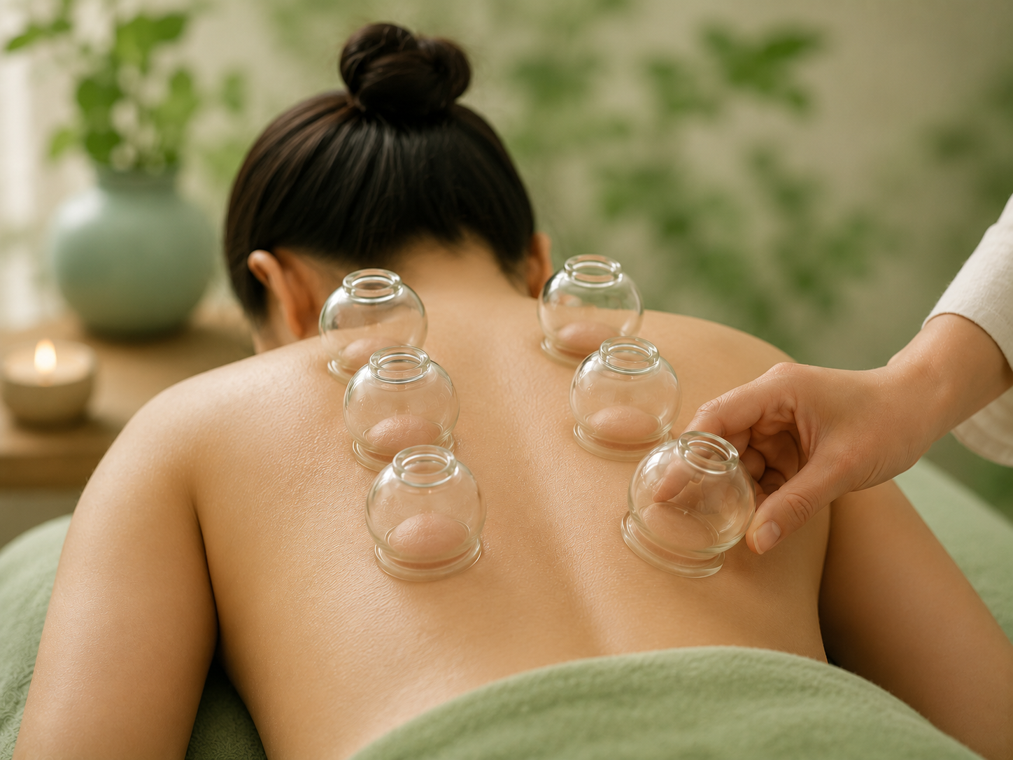 Cupping on back